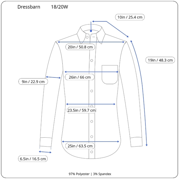 Dressbarn | 18 | 20 | Vibrant Button Up Blouse - Picture 10 of 10